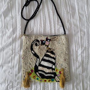 Beaded Cat Purse